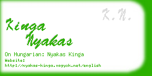 kinga nyakas business card